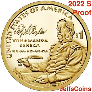 2022 S SACAGAWEA NATIVE AMERICAN Ely S Parker NEU SENECA PROOF Dollar $ 1 PF Best - Bild 1 von 19