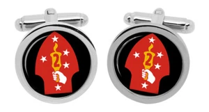 2nd Marine Division USA Cufflinks in Box - Picture 1 of 5