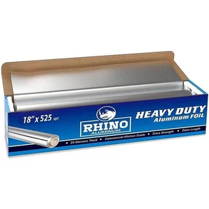 Heavy Duty Aluminum Foil - 18 x 525 sf Roll, 25 Microns Thick - Commercial Gr... - Picture 1 of 8