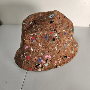 Kangol Cork Bucket Hat Tan Multicolor Size Medium Excellent Condition Britain - Picture 1 of 7
