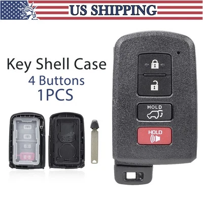 Carcasa de llave de coche remoto Toyota Highlander 2014 2015 2016 2017 2018 2019 4B Foto 1 de 4