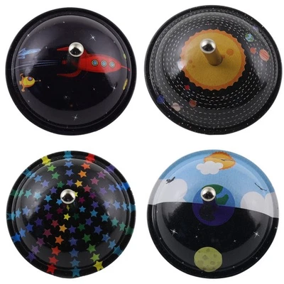 Blechspielzeug Kreisel mit Rakete Blechkreisel - Bild 1 von 4