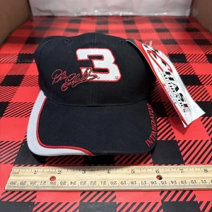 Dale Earnhardt 3 Intimidator Vintage Y2K Hat NASCAR Chase Black Baseball Cap - Picture 1 of 11