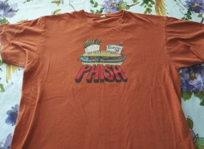 Camiseta Phish Pollock Menu Summer Tour XL Lemonwheel 1998 vintage Foto 1 de 4