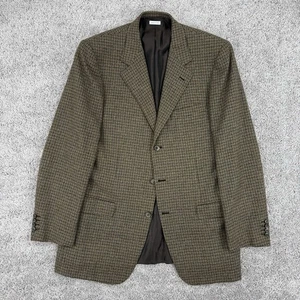Brioni Blazer Men’s 42L Plaid 100% Cashmere Palatino Made In Italy 3 Button - Picture 1 of 11
