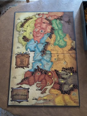 Replacement Game Board For RISK Lord of the Rings The Middle Earth Conquest Game - Image 1 of 4