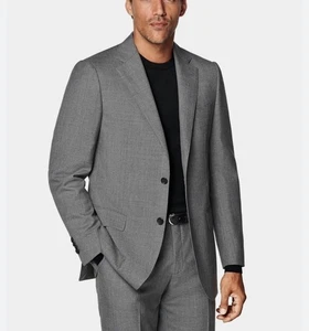 Suitsupply Cappotto sportivo monopetto in lana grigio Lazio - Taglia 38 - Foto 1 di 14