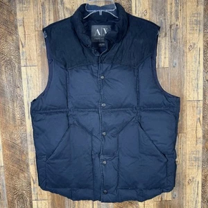 Armani Exchange 2014 Spring Vest Mens Large Navy Blue Button Jacket - Picture 1 of 10