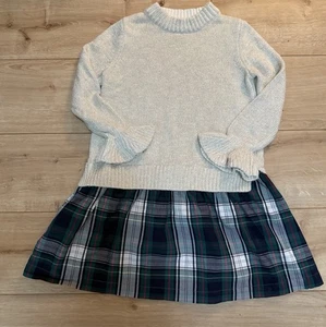 JCrew Plaid Holiday Dress Girls Crewcuts Size 5 Excellent Condition, Worn Once - Picture 1 of 5
