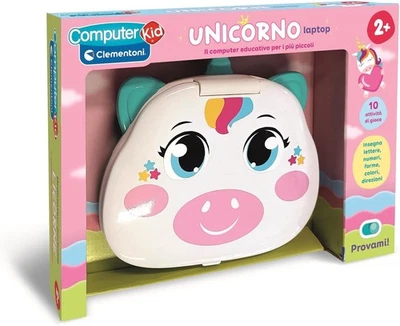 Clementoni 16489 Computer Kid Unicorno Laptop Educativo con 10 attività per Impa - Immagine 1 di 4