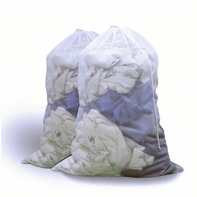 2 Pack Large Mesh Laundry Bag, 24×36 inch Heavy Duty Mesh Laundry Bags Drawst... - Изображение 1 из 4