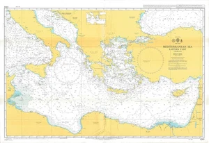 Admiralty 4302 Mediterranean Sea Eastern Part Map Chart Wall Paper Marine - Picture 1 of 7