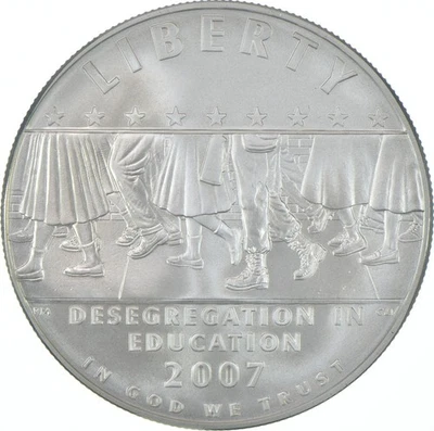 2007-P Unc Little Rock   Commemorative Silver Dollar $1 - Image 1 of 3