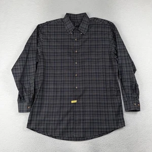 Jos. A. Camisa de vestir grande con botones de la colección Bank Traveler® a cuadros negros - Imagen 1 de 7