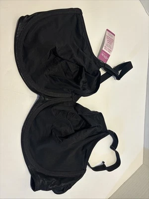 Fruit of the Loom Fit for Me NUEVO NUEVO CON ETIQUETAS sujetador negro Estilo 44DDD con aros para mujer Foto 1 de 4