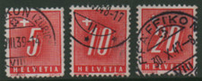 Switzerland 1938 MiNr. P54; P55; P57 postage stamps value Point Cross STAMPED