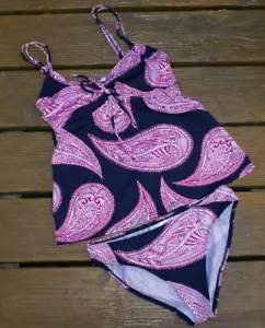LASCANA Tankini MixKini d'blau pink weiß Paisleymuster Gr. 36 / B NEU - Bild 1 von 12