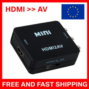 HDMI zu AV Konverter Composite RCA CVBS HDMI2AV Adapter Full HD 1080p TV - LUX - Bild 1 von 11