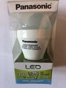 2 Pack of Panasonic LED 5 Watt E27 Light Bulb - Picture 1 of 4