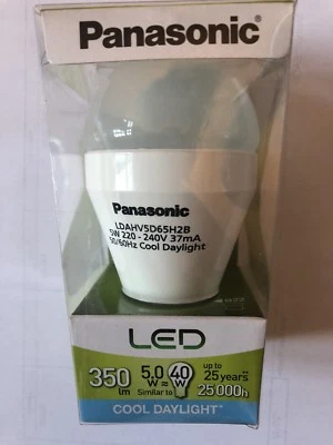 2 Pack of Panasonic LED 5 Watt E27 Light Bulb - Image 1 of 4