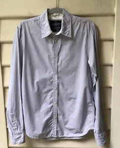 Scotch & Soda Blue Shirt Geometric Print M 100% Cotton Men’s Medium Long Sleeve - Picture 1 of 10