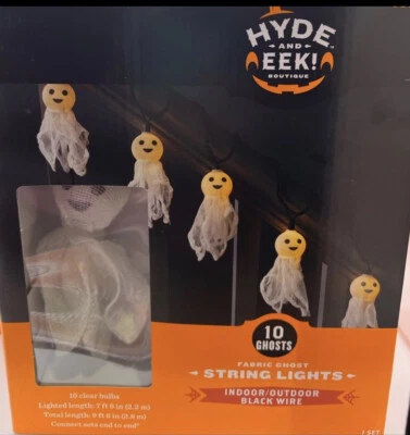 Target Hyde and EEK 10 Ghost String Lights Indoor Outdoor Halloween - Image 1 of 2