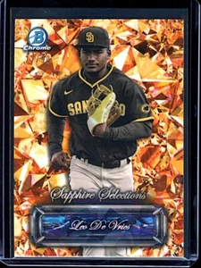 2024 Bowman Chrome #SS1 Leo De Vries Sapphire Selections Gold Rookie #22/50 - Picture 1 of 2