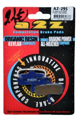 Paire de Plaquettes Freins Vélo VTT Résine/Organique - A2Z AZ-295 AVID Code 4 - Bild 1 von 2