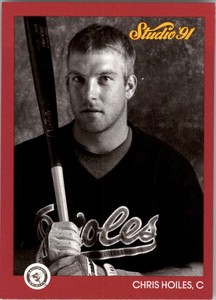 1991 Studio Baltimore Orioles Baseball Card #4 Chris Hoiles