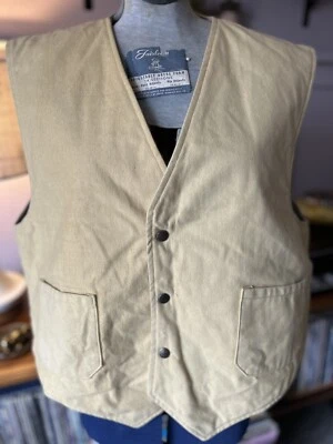 VTG Gander Mountain Mens Hunting Utility Vest Medium 50's 60's Tan Khaki XL - Image 1 of 4