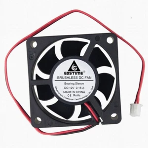 12V 60mm x 20mm 2 Pin CPU Brushless Cooling Fan PC Cooler Heat Sink RPM 6020 BLK - Picture 1 of 7