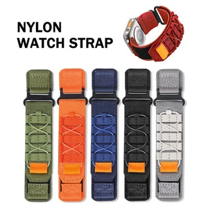 Loopback Nylon Watch Strap Mens Sport Canvas Band 20mm 22mm Watchband Military - Picture 1 of 44