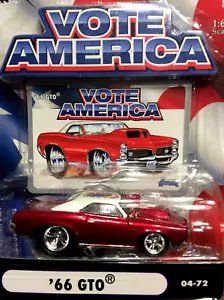 MUSCLE MACHINES VOTE AMERICA 1966 PONTIAC GTO - 1/64 DIECAST 66 GTO - Picture 1 of 2