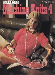 Patons #185 Machine Knits 4~Patterns For The Whole Family~Waistcoats/Sweaters - Picture 1 of 10