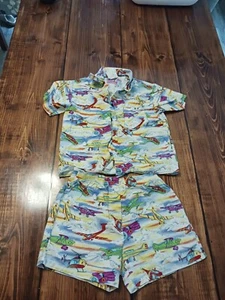 Sun Tan Go Resort Clothing Vintage Airplanes Helicopter Out Fit See Description - Picture 1 of 14