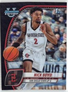 2024-25 Bowman Chrome University Nick Boyd (RC) refractor de onda negra #73 - Imagen 1 de 2