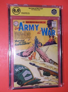 OUR ARMY AT WAR # 128 - EGS 6.0 FINE O/W PAGES - TRAINING & SGT ROCK ORIGIN   - Picture 1 of 6