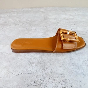 J McLaughlin Sandel Womens 11 Brown Bella Bamboo Buckle Slide Shoe Casual - Picture 1 of 15