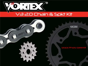 2016-2021 MT-10 /17 FZ-10 Vortex Chain & Sprocket Kit CK6455 520 Black RX3 15/43 - Bild 1 von 2