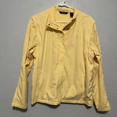 Izod Yellow lightweight jacket W/zip off sleeves & mesh lining Size Large - Image 1 of 4