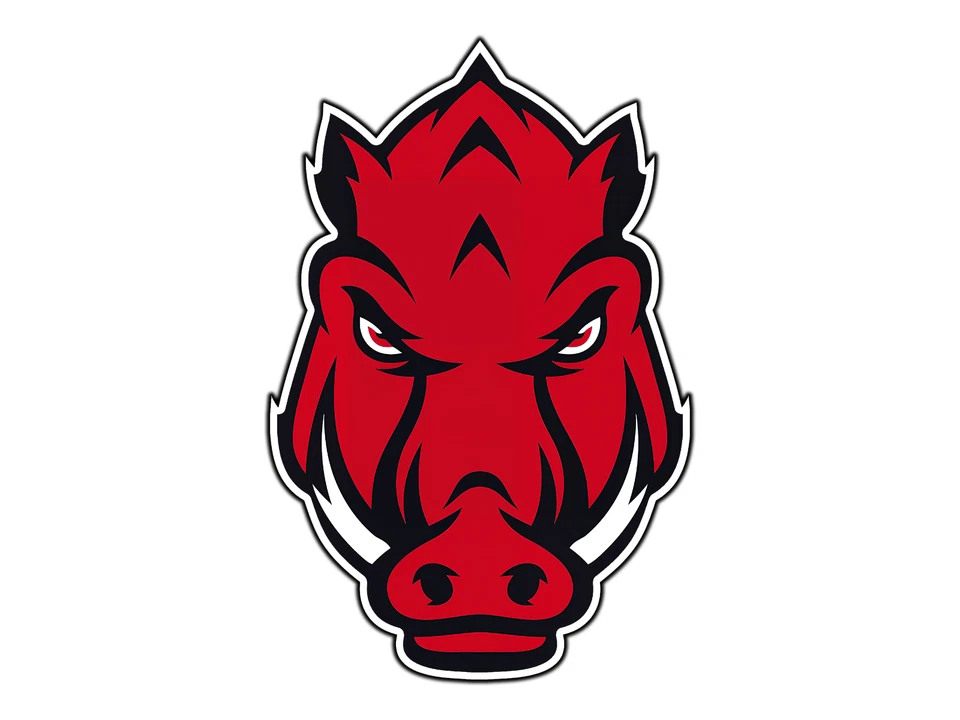 Arkansas Razorbacks Mascot Logo College Sticker Waterproof Vinyl Decal Die-Cut
