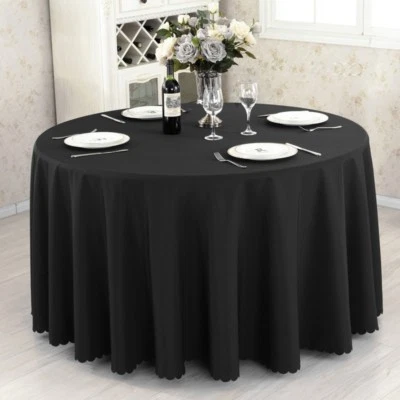 Plain Tablecloth Soft Table Cover Cloth Banquet Wedding Party Rectangle Fabric - Image 1 of 4