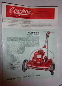 Cooper Power Mowers Lawnmower Catalog Brochure Marshalltown Iowa Vintage - Picture 1 of 6