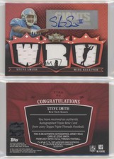 2007 Topps Triple Threads Auto Relics /18 Steve Smith #TTRA63 Rookie Auto RC