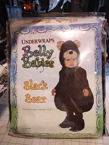 Underwraps Black Bear Belly Babies Animal Child Boy/GirlHalloween Costume 25869 - Picture 1 of 4