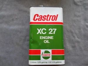 Castrol XC 27 MOTORÖL 5 Ltr 1,32 Gal rechteckige BLECHDOSE Garage/Ladenauslage - Bild 1 von 12