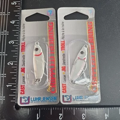 LOTE DE 2-LUHR JENSEN ARENQUE LISIADO PECECILLOS 1/2" COLOR PERLA Foto 1 de 4