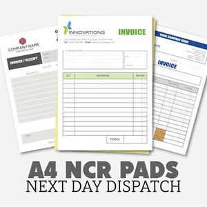 Personalisiertes A4 Doppel Rechnungsbuch • Bestellblock • NCR Block • Quittungsblock - Bild 1 von 7
