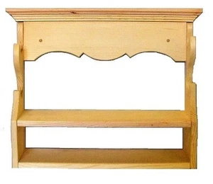 Pine Wooden 2 Place Gun Rack Rifle Shotgun Wall Mount Display with Ammo Storage - Picture 1 of 1