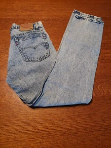 Vaqueros Levis 501 años 90 piedra lavado ácido botón mosca EE. UU. etiqueta vintage 31x34 desgastados  - Imagen 1 de 12